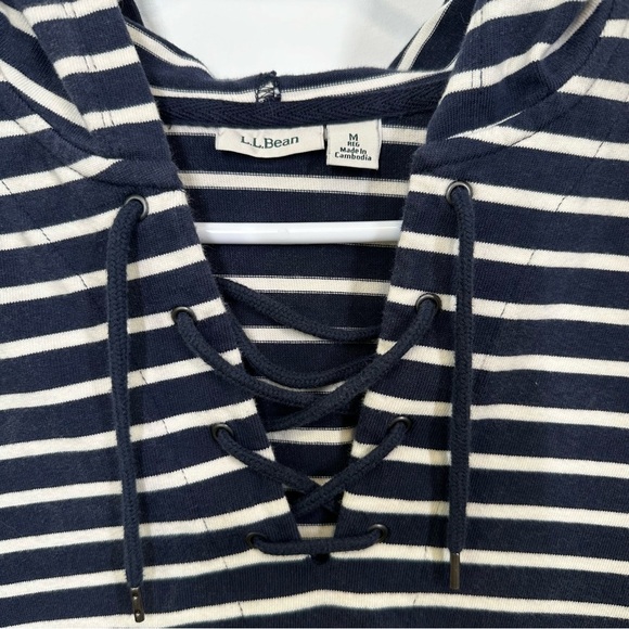 LL Bean Nautical Striped Hoodie - Picture 2 of 4